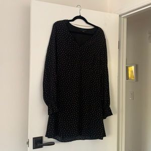 Sanctuary black and gold polka dot dress